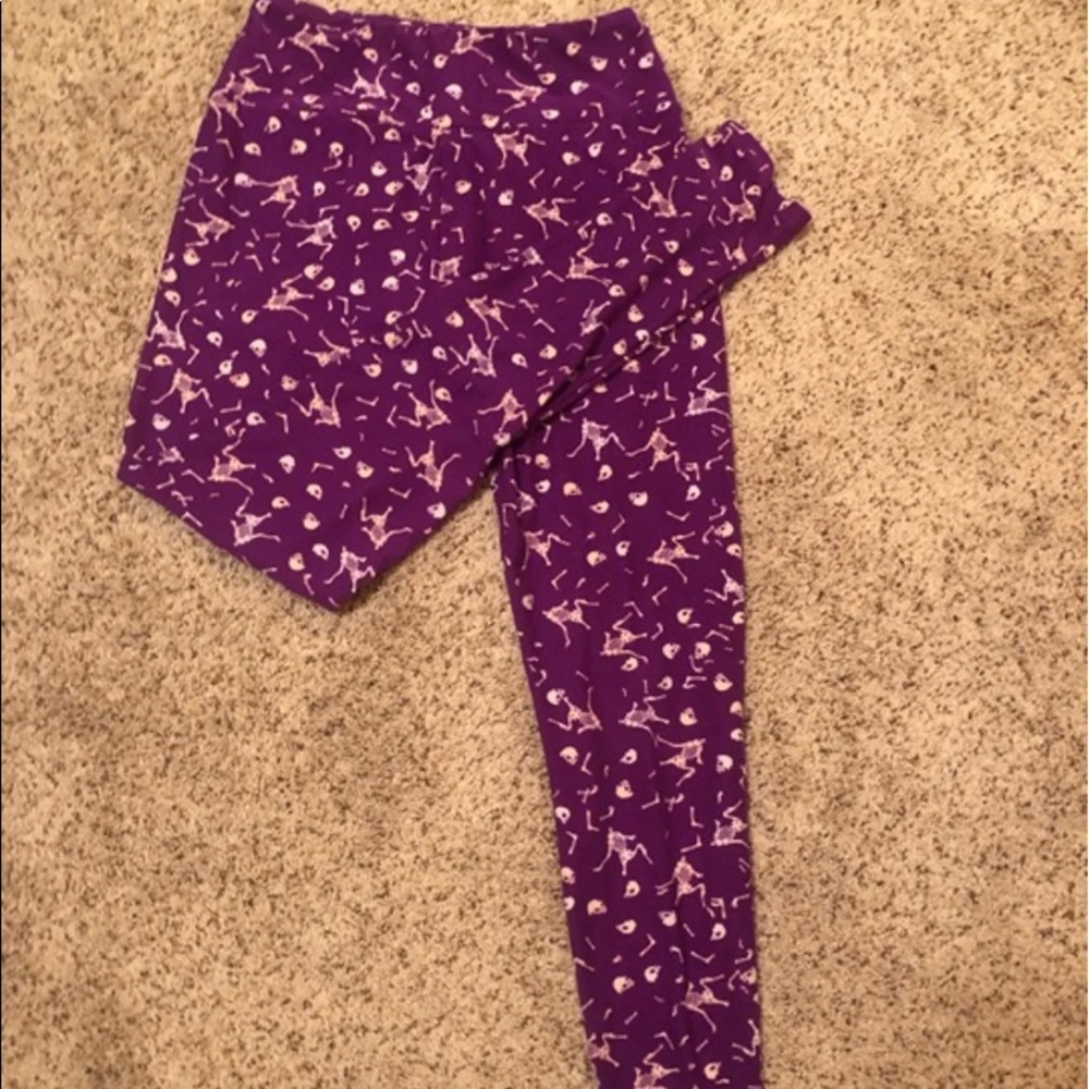 Purple Skeleton Leggings